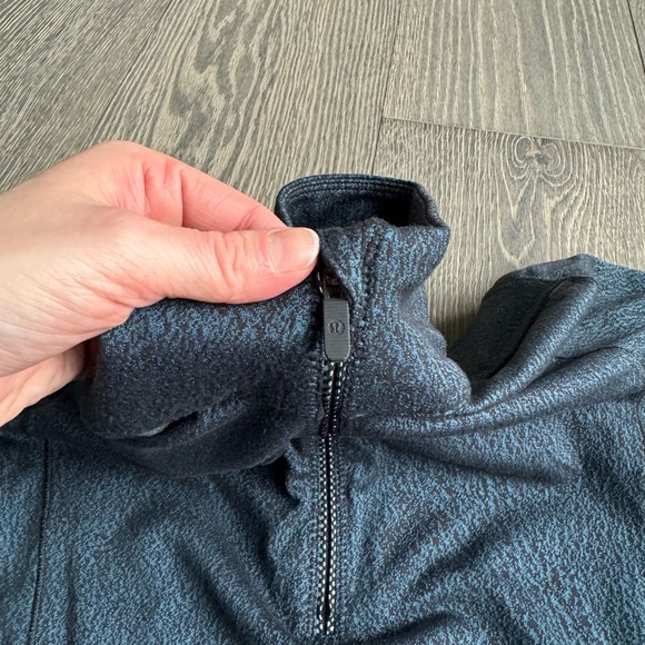 Lululemon Outrun 1/2 Zip in Running Luon Spray Jacquard Alberta Lake Black - Picture 5 of 8